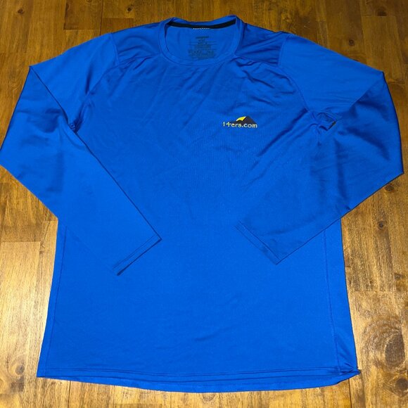 Patagonia Capilene1 Silkweight 14ers.com men's long sleeve performance shirt blu - Picture 1 of 8